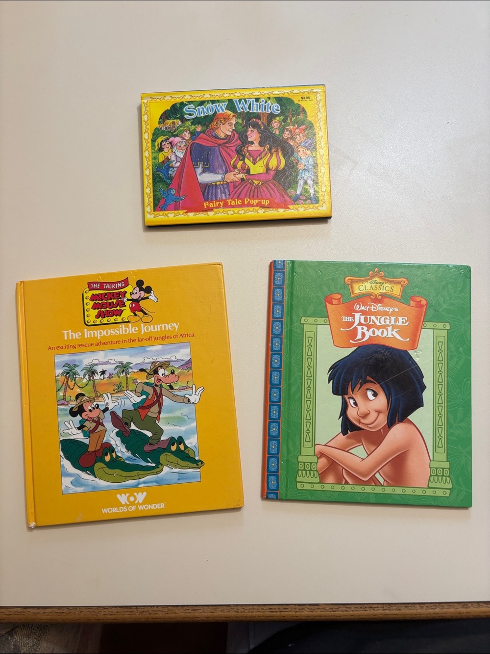 Disney Children's Book Bundle - Mickey Mouse, Jungle book and Snow White